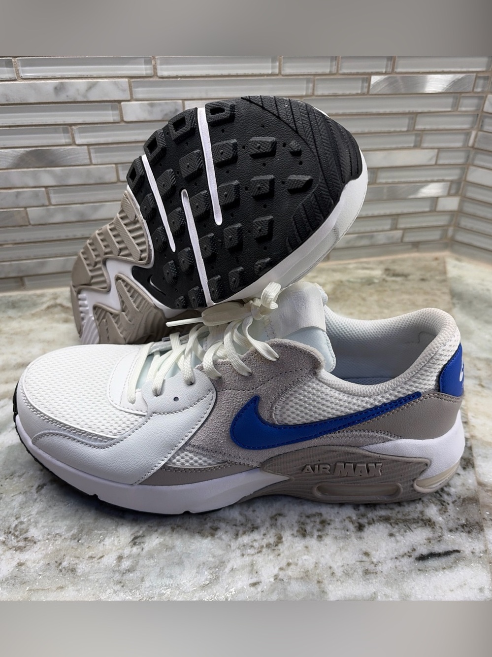New Nike Air Max Excee Summit White/Grey/Racer Blue Mens Sneaker Size 9